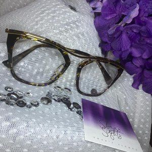 Cateye Black/Yellow Glasses